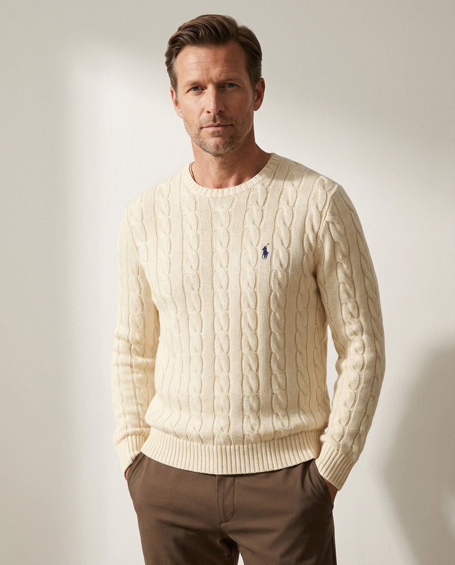 Ralph Lauren Cable-Knit Crew-Neck