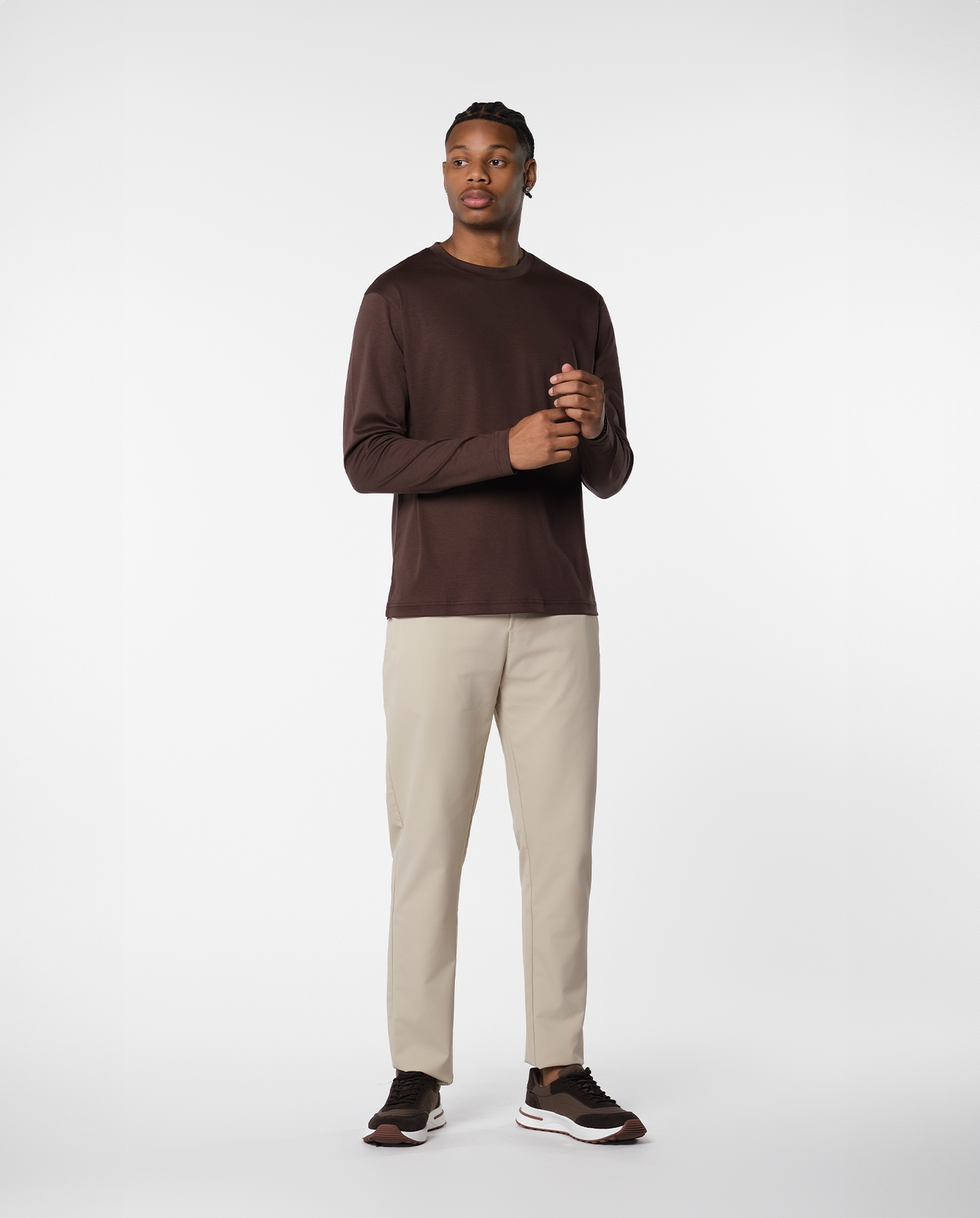 LYXIG L/S T-SHIRT - BRUN