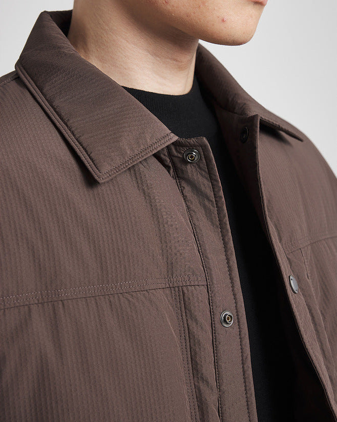 Vinterrutig lyxig jacquard-dunjacka