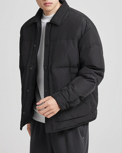 Vinterrutig lyxig jacquard-dunjacka