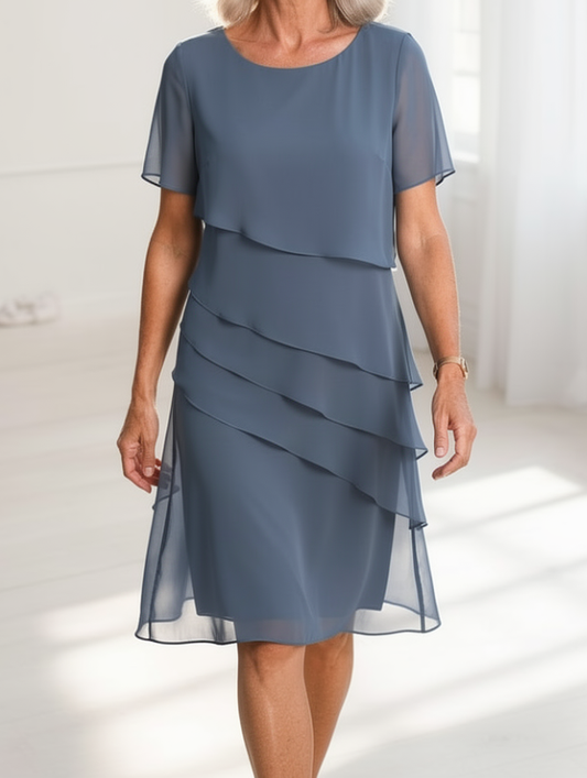 Linda | Elegant Komfort Volangklänning