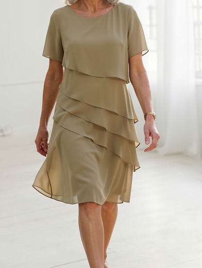 Linda | Elegant Komfort Volangklänning
