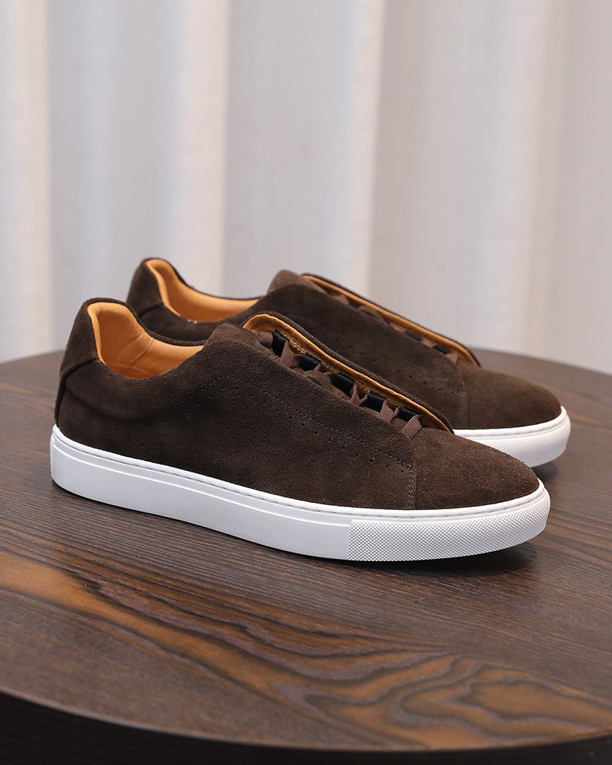 Softey Suede Low Sneakers - brun