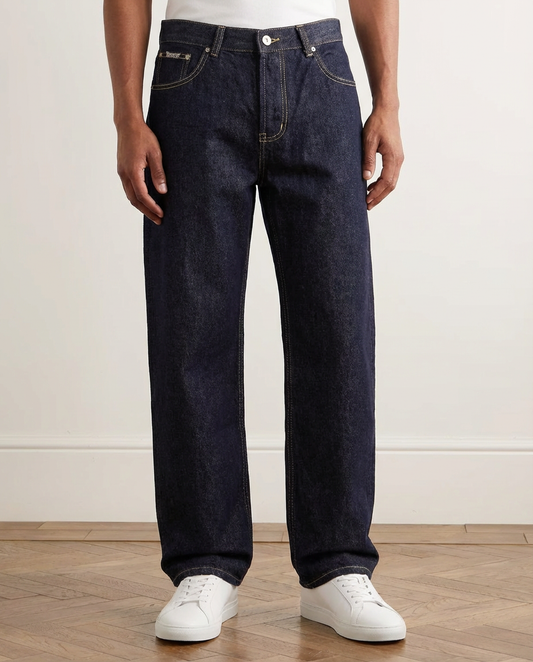 Relaxed Fit Wide Leg Jeans Svarta Tvättade