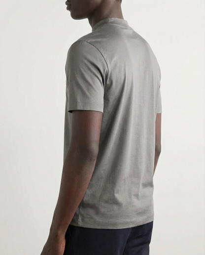Glansig t-shirt med rund hals
