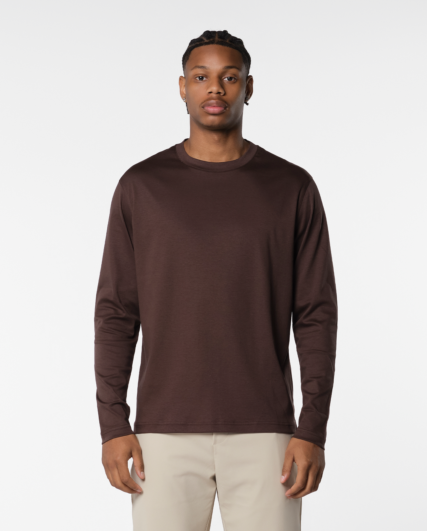 LYXIG L/S T-SHIRT - BRUN