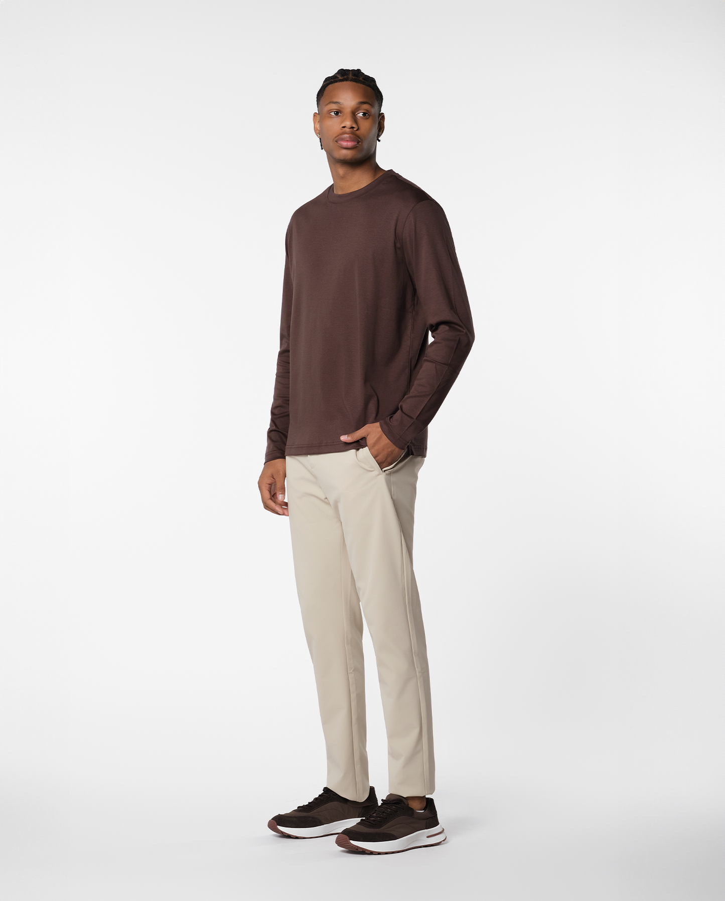 LYXIG L/S T-SHIRT - BRUN