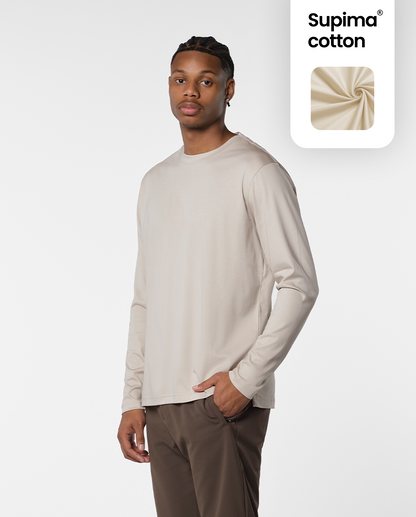 LYXIG L/S T-SHIRT - BEIGE