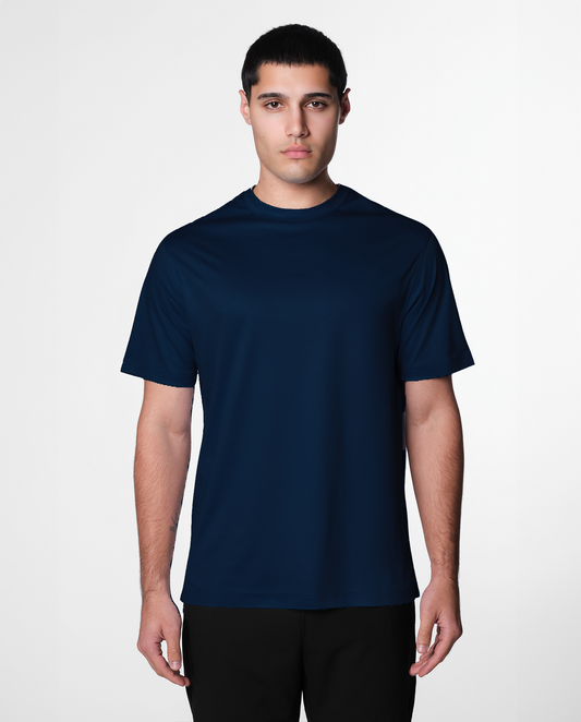 LYXIG T-SHIRT - MARINBLÅ