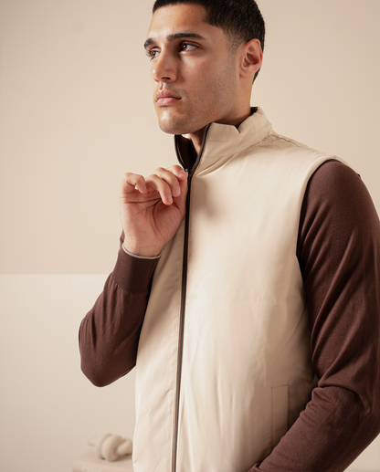 VÄNDBAR VÄST - EBONY/BEIGE