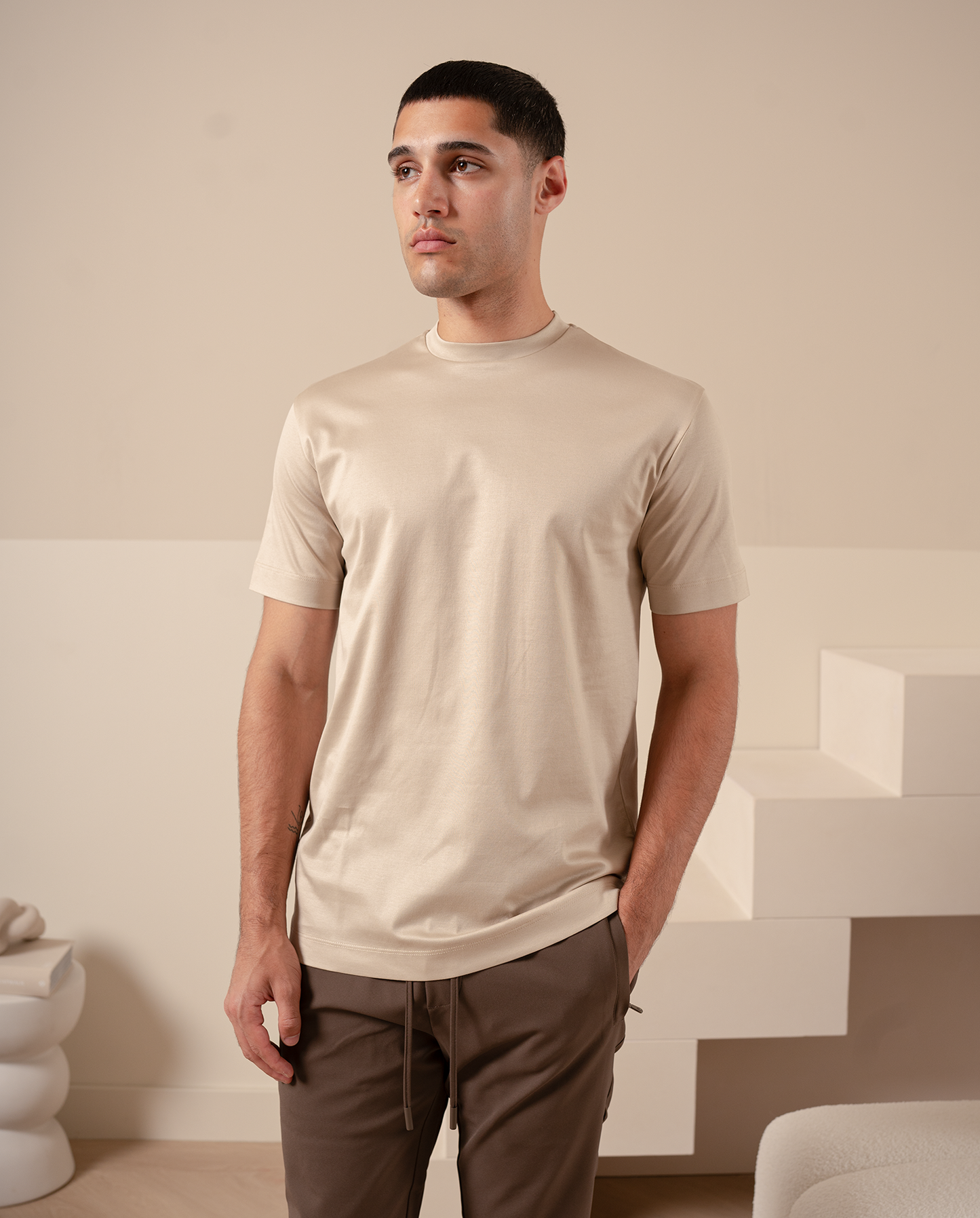 LYXIG T-SHIRT - BEIGE