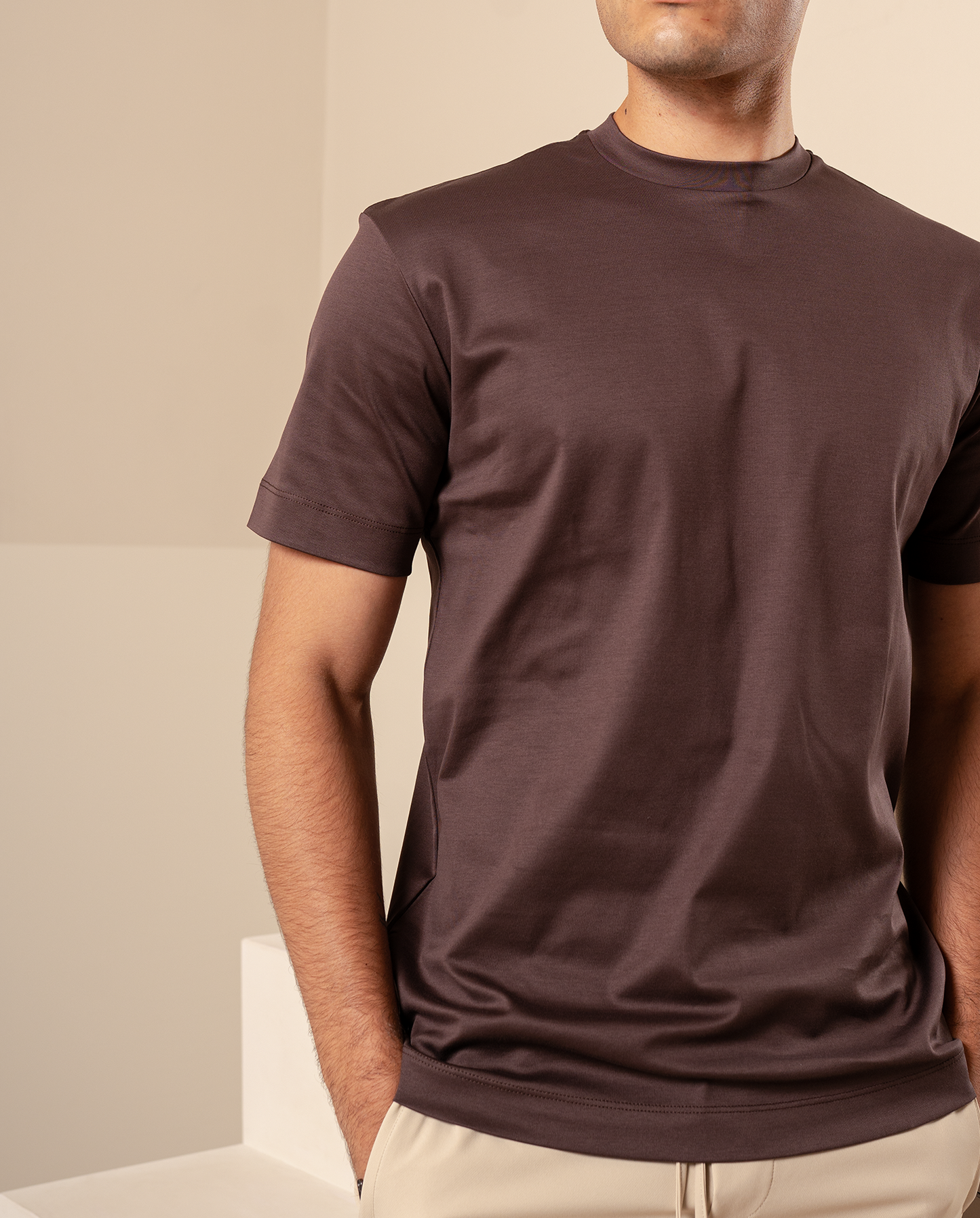 LYXIG T-SHIRT - BRUN