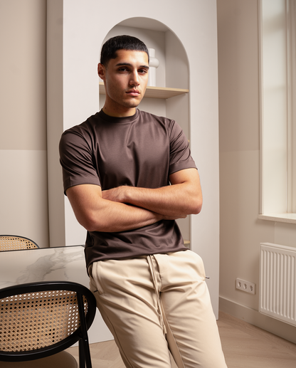 LYXIG T-SHIRT - BRUN