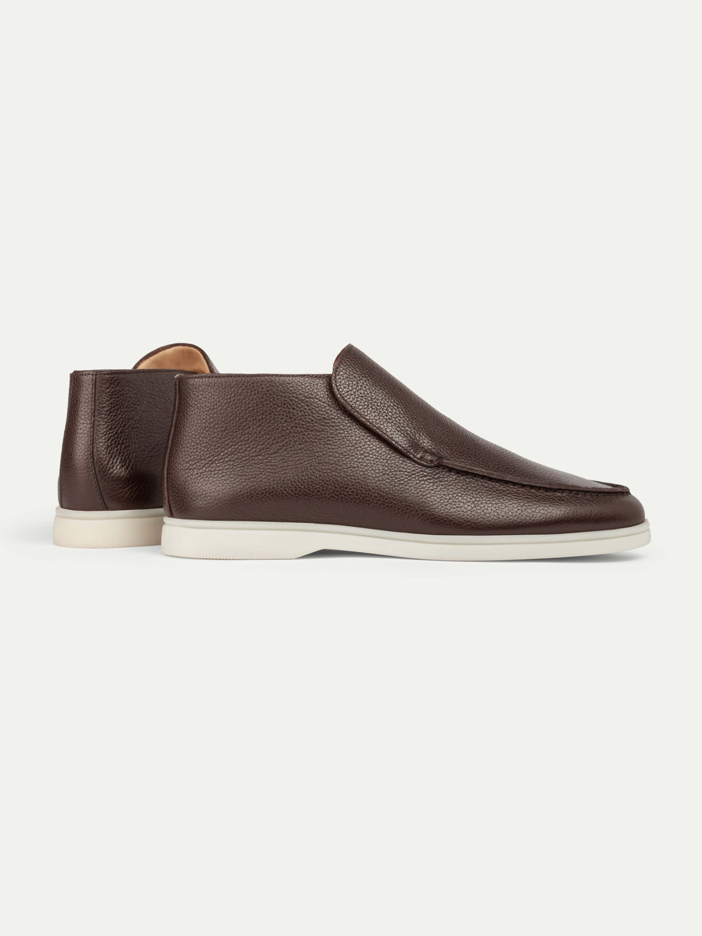 Chokladbrun läderloafer