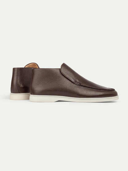 Chokladbrun läderloafer