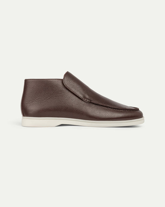 Chokladbrun läderloafer